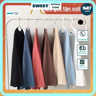 Áo thun unisex ♥️FREESHIP♥️ áo trơn basic rộng