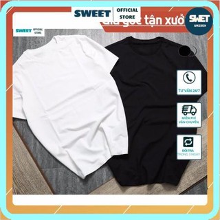 Áo phông nam nữ VYLINHSHOP Combo 2 áo thun trơn trắng đen vải dày mịn hút mồ hôi form rộng unisex