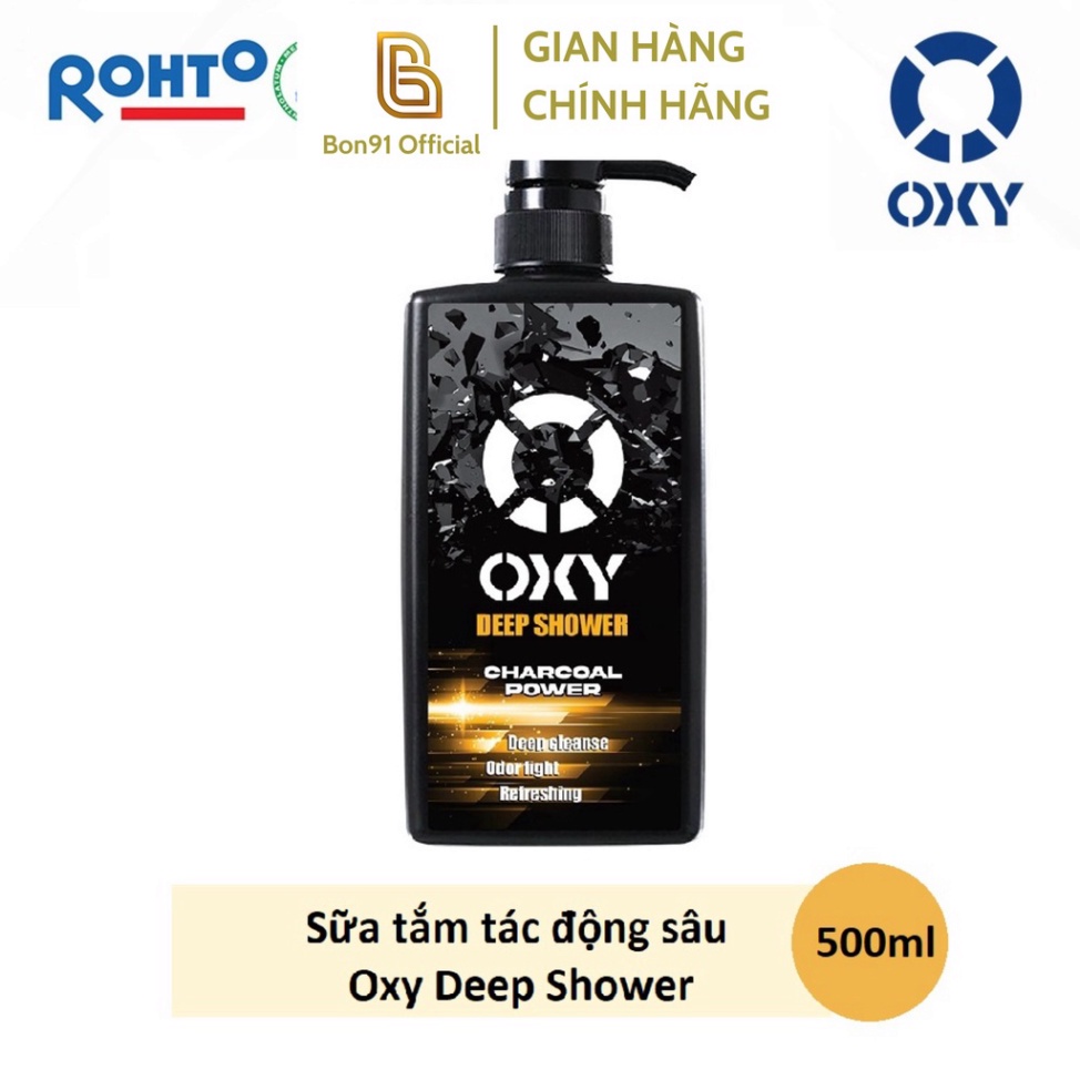 Sữa tắm nam Oxy Deep Shower Rohto 500ml