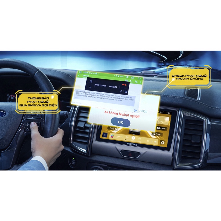 Màn hình ô tô Android Zestech Z900 Ram 4GB, Rom 64GB