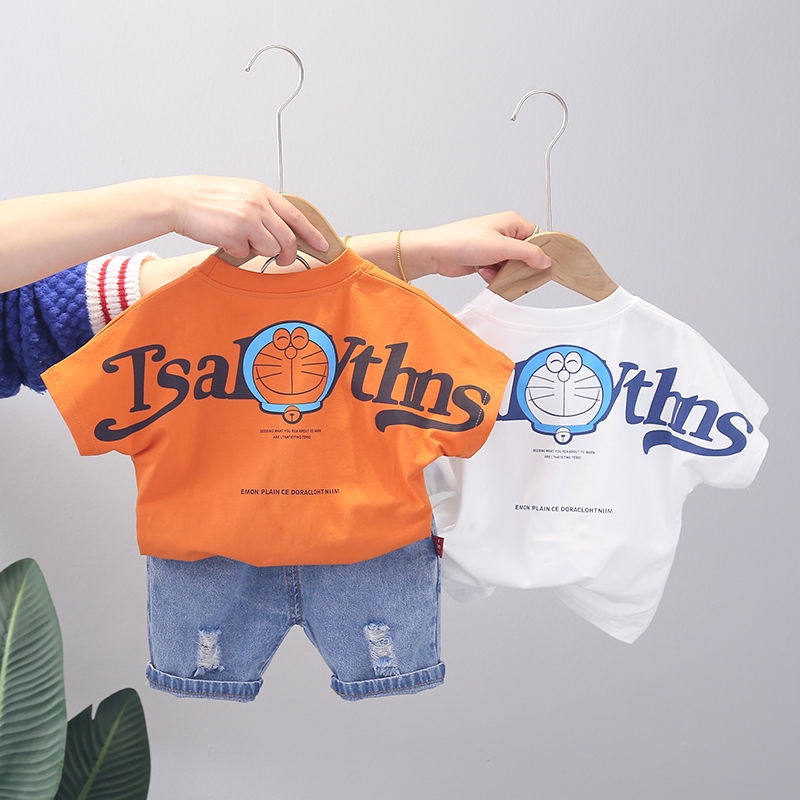 Set Áo Thun Tay Ngắn Và Quần Short Thời Trang Mùa Hè Mới Cho Bé Trai