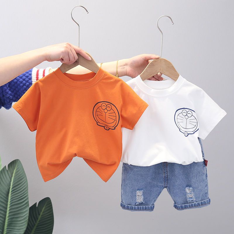 Set Áo Thun Tay Ngắn Và Quần Short Thời Trang Mùa Hè Mới Cho Bé Trai