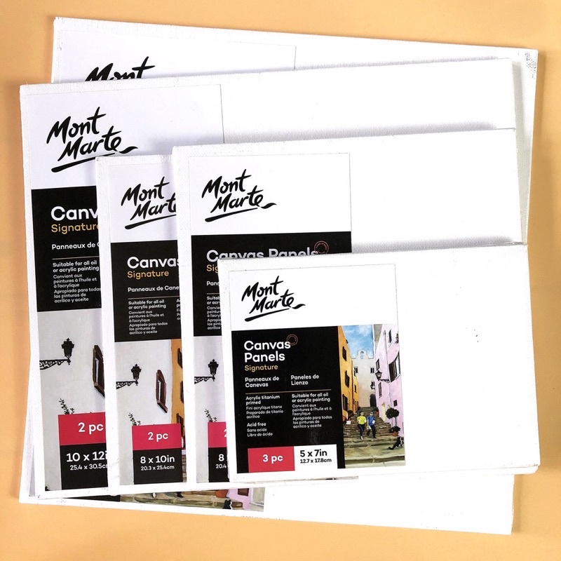 Combo giá vẽ và toan vẽ tranh mini Mont Marte