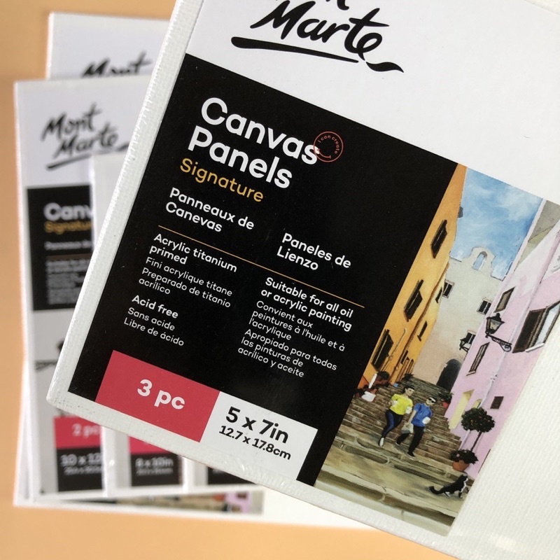 Combo giá vẽ và toan vẽ tranh mini Mont Marte