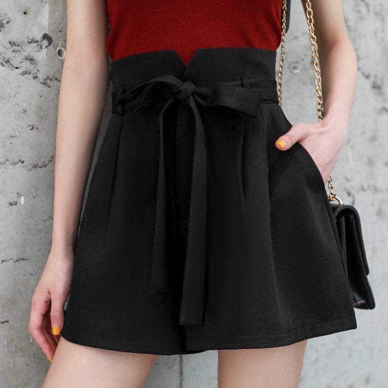 Quần Short Nữ Lưng Cao Dáng Rộng Phong Cách Hàn Quốc Mới