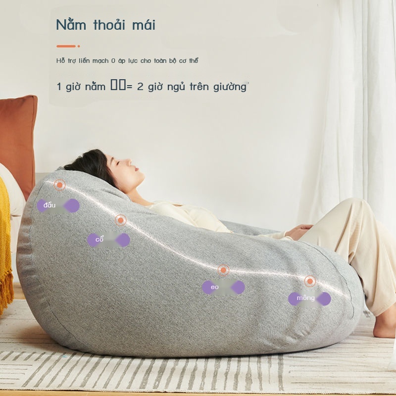 ♚■Sofa Tatami Bean Bag Lounge Chair Cô gái Nghỉ ngơi Thảm Ngủ Lazy Chair Ôm Chân Đạp
