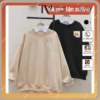 [RẺ VÔ ĐỊCH] Áo sweater nỉ đôi bạn(ảnh thật video tự chụp)