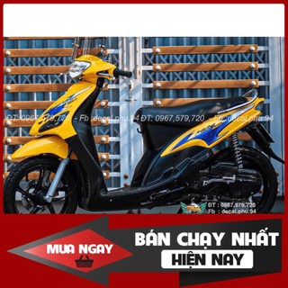 Tem Rời Dán Xe Mio vàng xanh