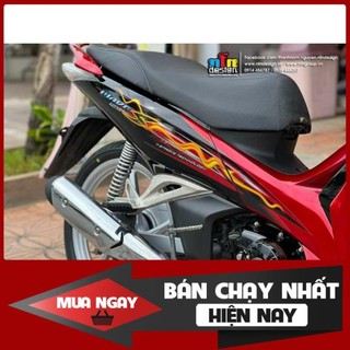 Bộ tem rời dán xe fu đỏ đen kiểu thái lan chữ wave s 125