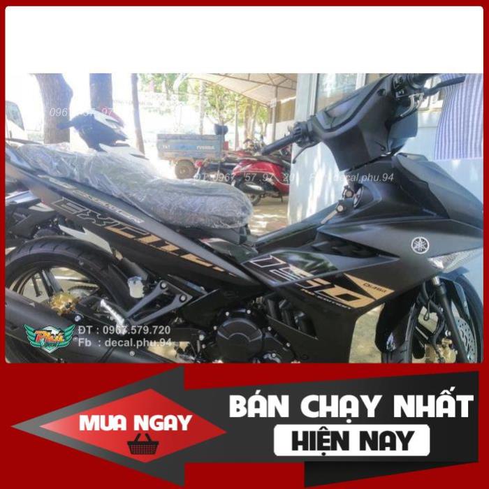 Tem Rời Dán Xe Exciter 150 Đen nhám mẫu 2020