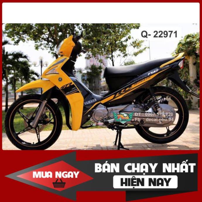 Tem Rời Dán Xe Sirius Fi Rc Vàng đen