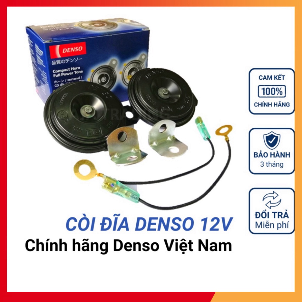 Còi đĩa Denso 12V Chính Hãng Cho Ôtô xe máy Honda, Yamaha, Suzuki như Wave, Dream, Exciter, Cub, SH, Vision