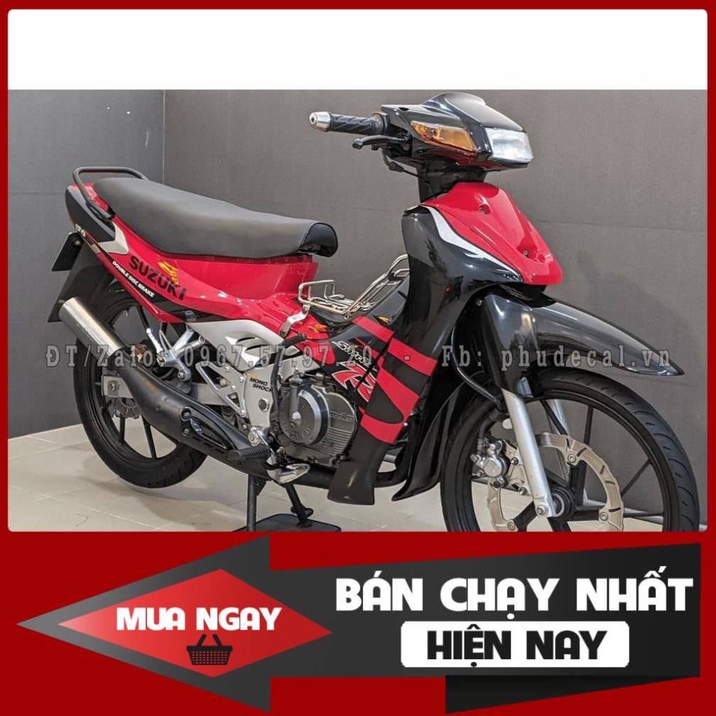 Tem Rời Dán Xe satria đỏ đen , Xipo