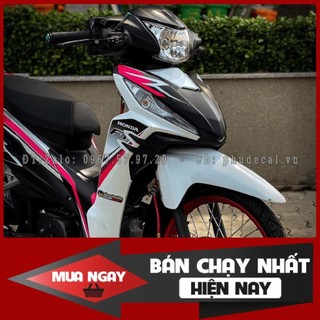 Tem Rời Dán Xe wave rsx trắng hồng