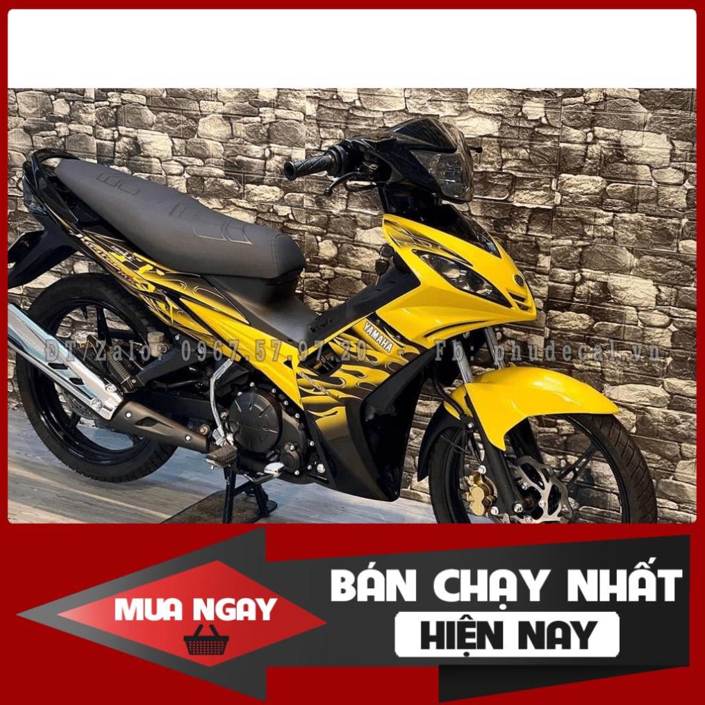  Tem Rời Dán Xe Exciter 2005-2010 Vàng đen Lửa 