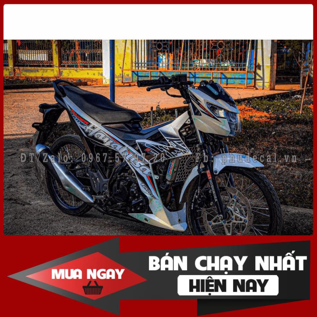 Tem Rời Dán Xe Raider Trắng đen Hayabusa 