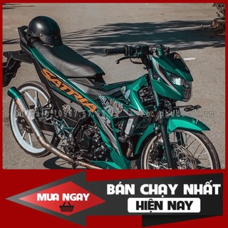 Tem Rời Dán Xe Satria xanh lục bảo thỏ