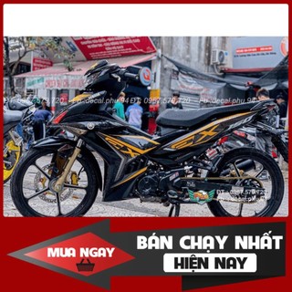Tem rời dán xe ex 150 ex vàng đen