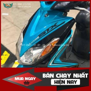 Tem Rời Dán Xe Luvias Xanh đen xọc