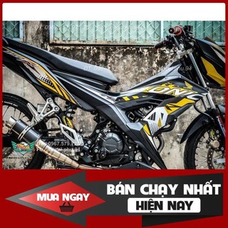Tem Rời Dán Xe Sonic đen vàng nhám