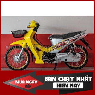 Tem rời dán xe wave 125 vàng bạc r