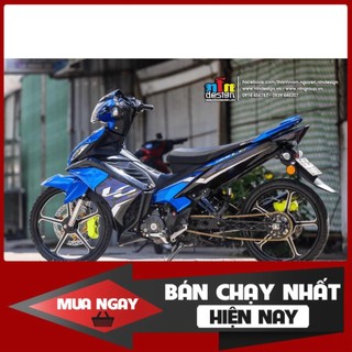 Tem Rời Dán Xe exciter 135 lc xanh đen v7 mẫu cover