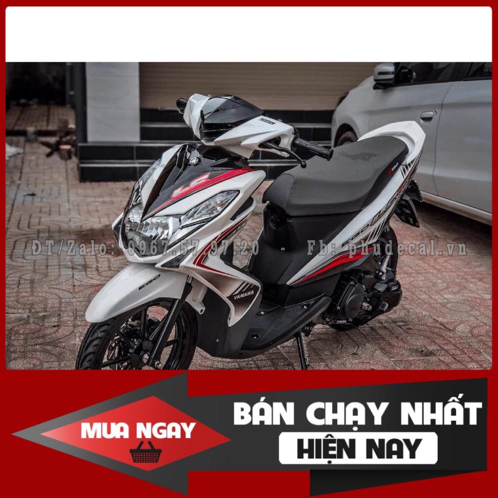  Tem Rời Dán Xe Luvias trắng đỏ đen 