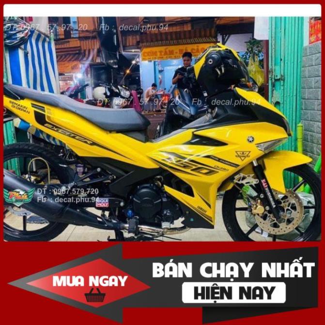Tem Rời Dán Xe Exciter 150 Vàng đen