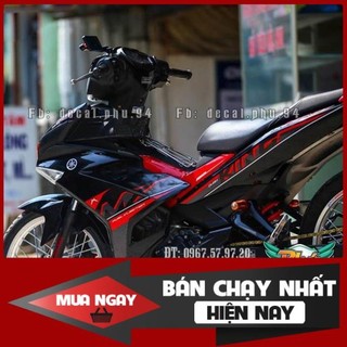 Tem rời dán xe exciter 150 mx king đen đỏ