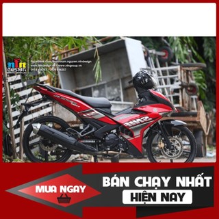 Tem Rời Dán Xe exciter 150 đỏ đen Sniper