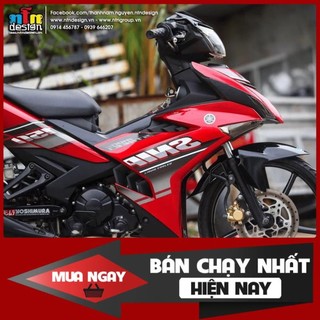 Tem Rời Dán Xe exciter 150 đỏ đen Sniper