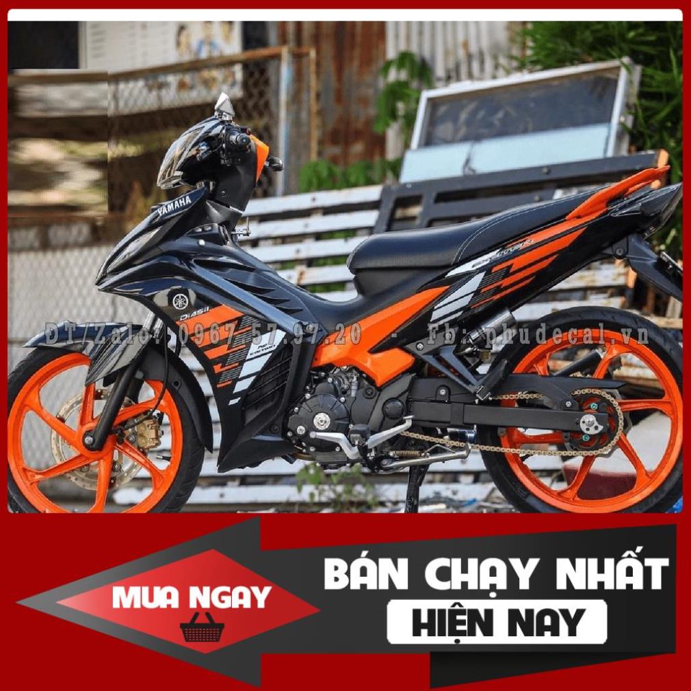 Tem Rời Dán xe Exciter 135 Cam đen