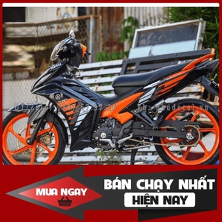 Tem rời dán xe exciter 135 cam đen