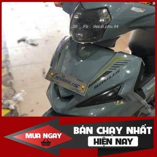 Tem Rời Dán Xe Sirius Fi Xám xi măng Mx