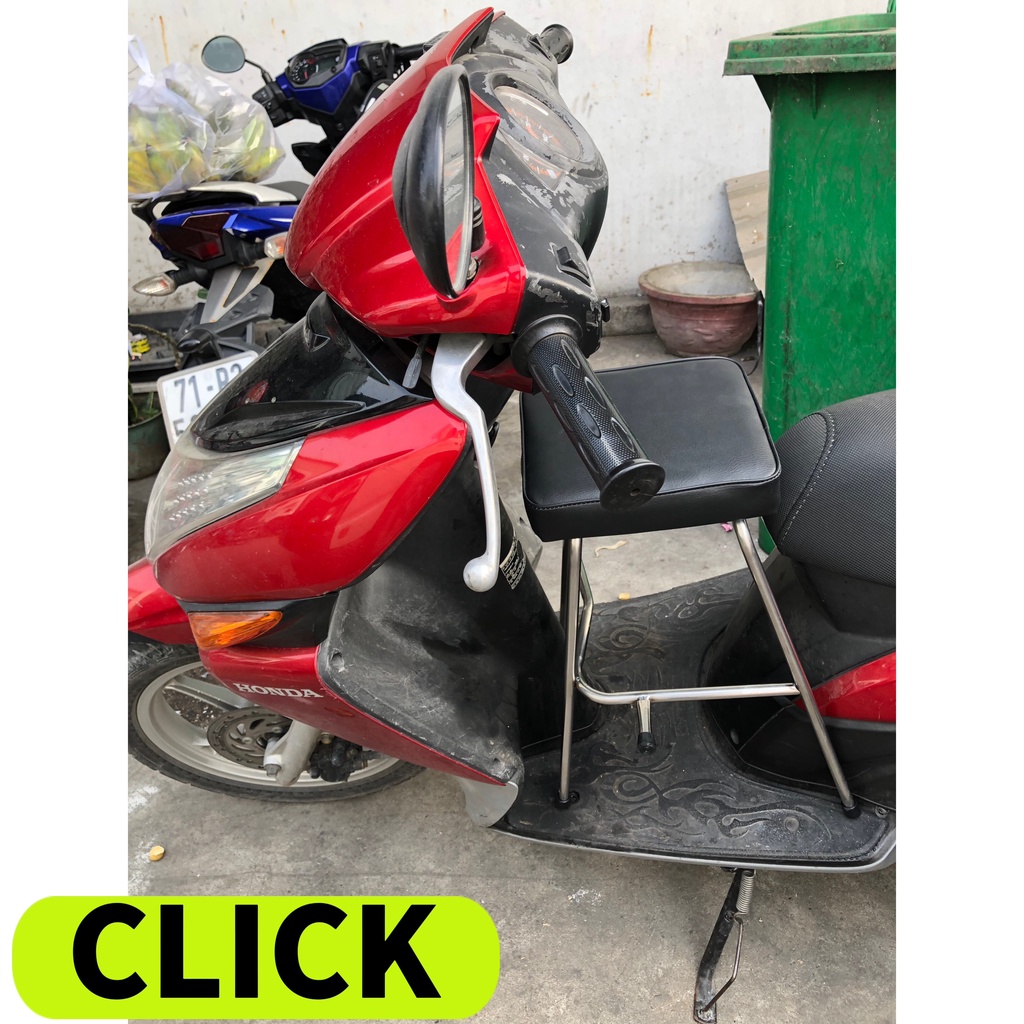 Ghế Ngồi Xe Máy Cho Bé Các Loại Xe -Ghế Đôn Xe Máy Không Có Vòng , GHẾ ĐÔN GA INOX YÊN NỆM ĐEN