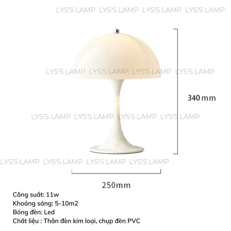 Đèn bàn nấm phong cách Bắc Âu