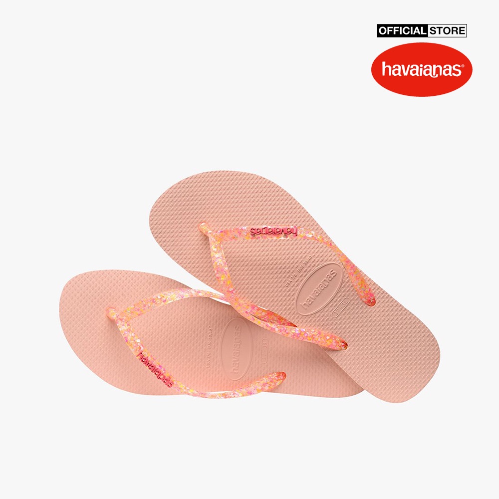 HAVAIANAS - Dép kẹp nữ Slim Logo Metallic 4119875-9898