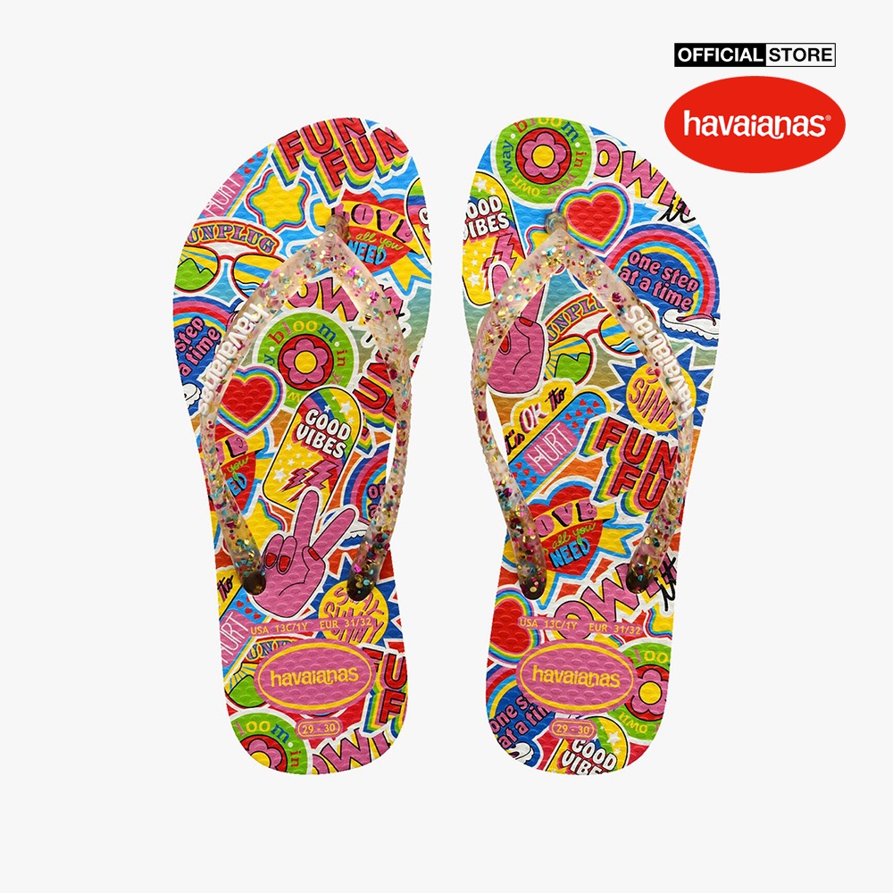 HAVAIANAS - Dép kẹp bé gái Slim Fashion 4129934-0198