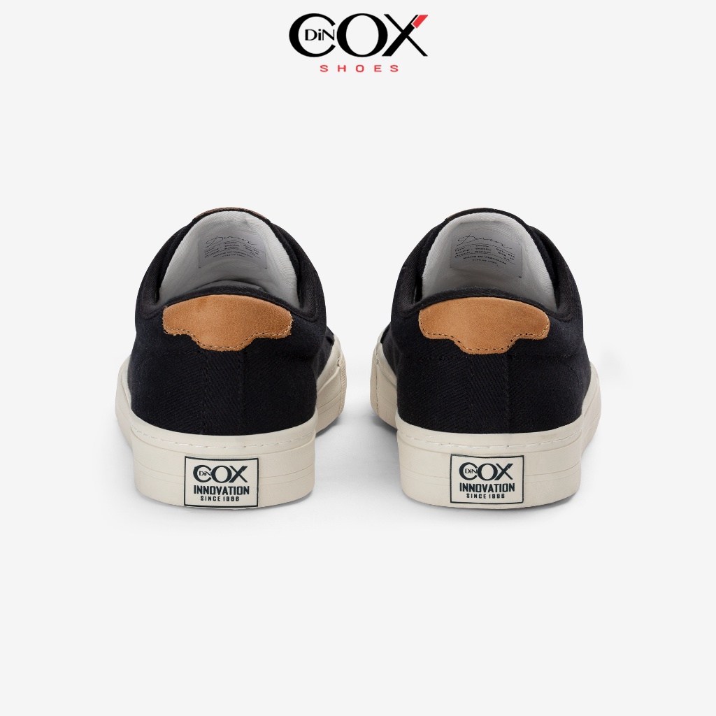 Giày Sneaker Nam Vải DINCOX E12 Black Đơn Giản Thanh Lịch