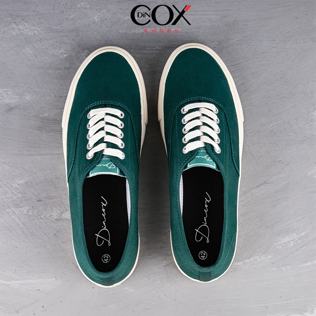 Giày Sneaker Nam Vải Canvas DINCOX E06 Ever Green Đơn Giản Tinh Tế Sang Trọng