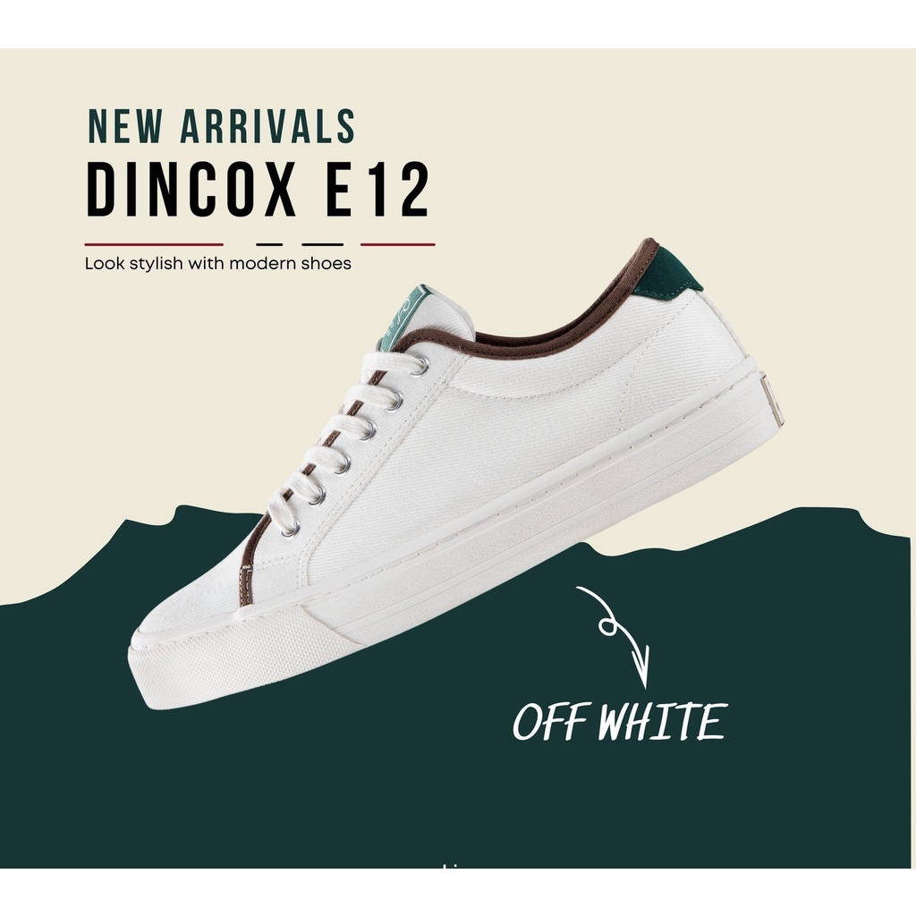 Giày Sneaker Nam Nữ Vải Canvas E12 White Đơn Giản Thanh Lịch Dincox