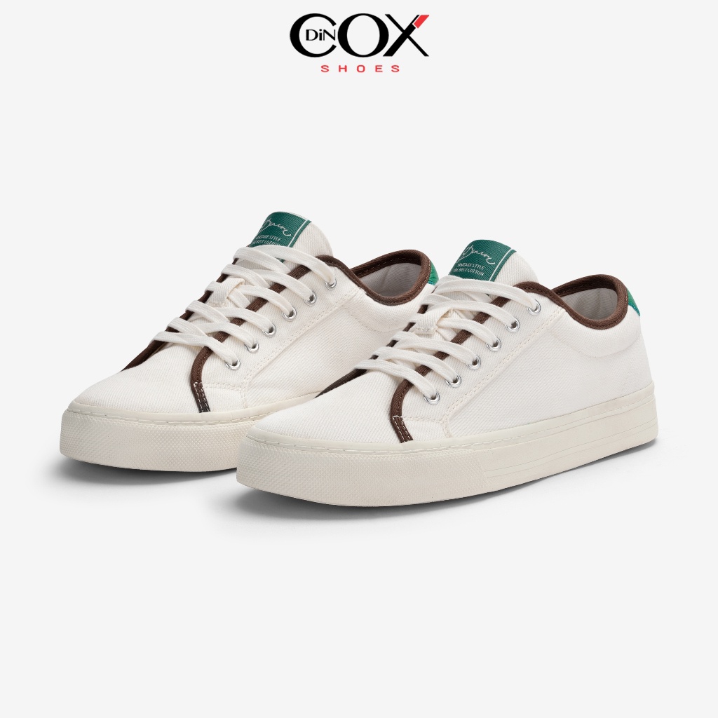 Giày Sneaker Nam Nữ Vải Canvas E12 White Đơn Giản Thanh Lịch Dincox