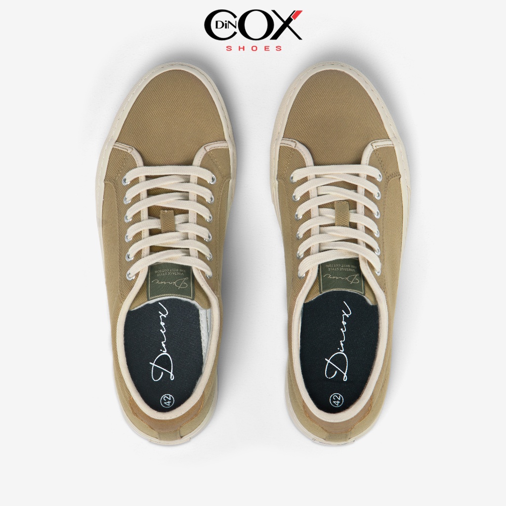 Giày Sneaker Nam Vải DINCOX E12 Yellow Sand Đơn Giản Thanh Lịch