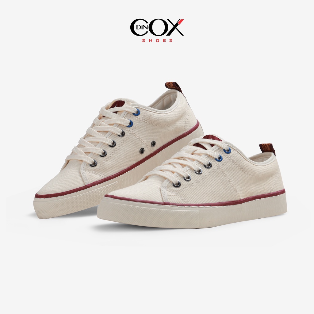 Giày Sneaker Vải Canvas Unisex C40 Off/white Dincox Đơn Giản Tinh Tế