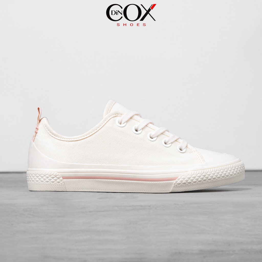 Giày Sneaker Vải Nữ DINCOX C20 Nữ Tính Sang Trọng Off/White