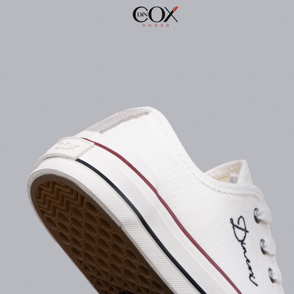 Giày Sneaker Vải Unisex DINCOX D21 Phong Cách Ấn Tượng White