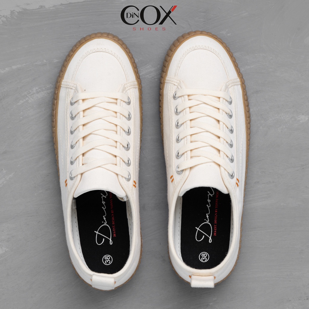 Giày Sneaker Vải Unisex DINCOX D27 Đơn Giản Hiện Đại White