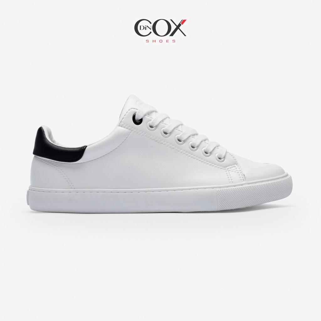 Giày Sneaker Da Nam DINCOX C13 Cách Điệu Sáng Tạo White/Black