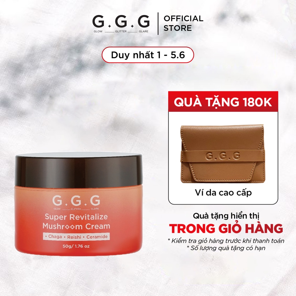 Kem Dưỡng Ẩm Phục Hồi Ngừa Lão Hóa Từ Nấm GGG Super Revitalize Mushroom Cream 50g