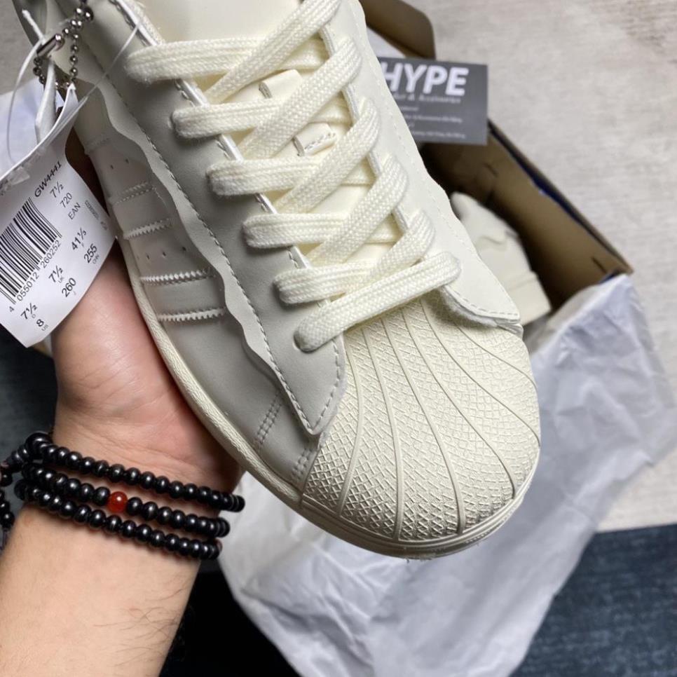 Giày _Adidas Superstar 3 Màu Kem, Xanh, Hồng, Giày Thể Thao Nữ Mẫu Mới 2022 _Adidas Sò 3 Sọc Dành Cho Nữ Full Phụ Kiện